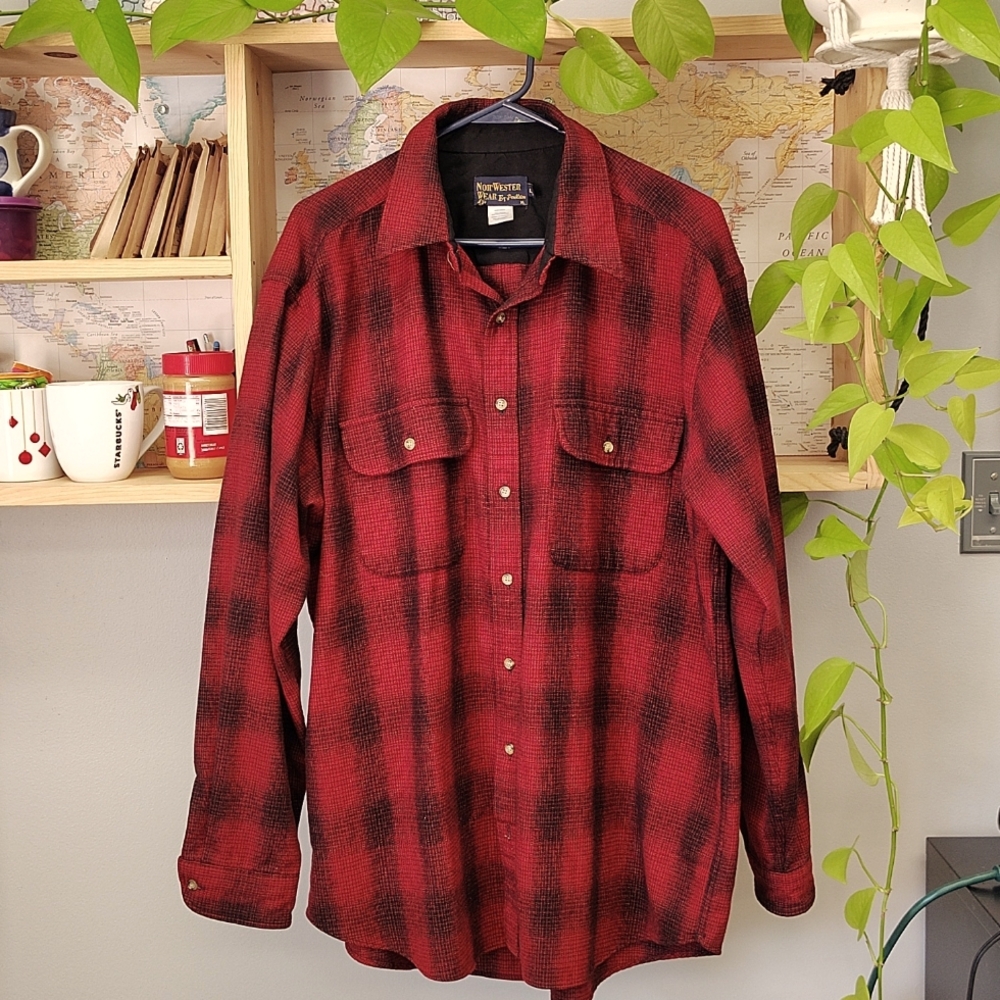 Nor'Wester Pendleton Lightweight Plaid Shirt Jacket-Size XL Long